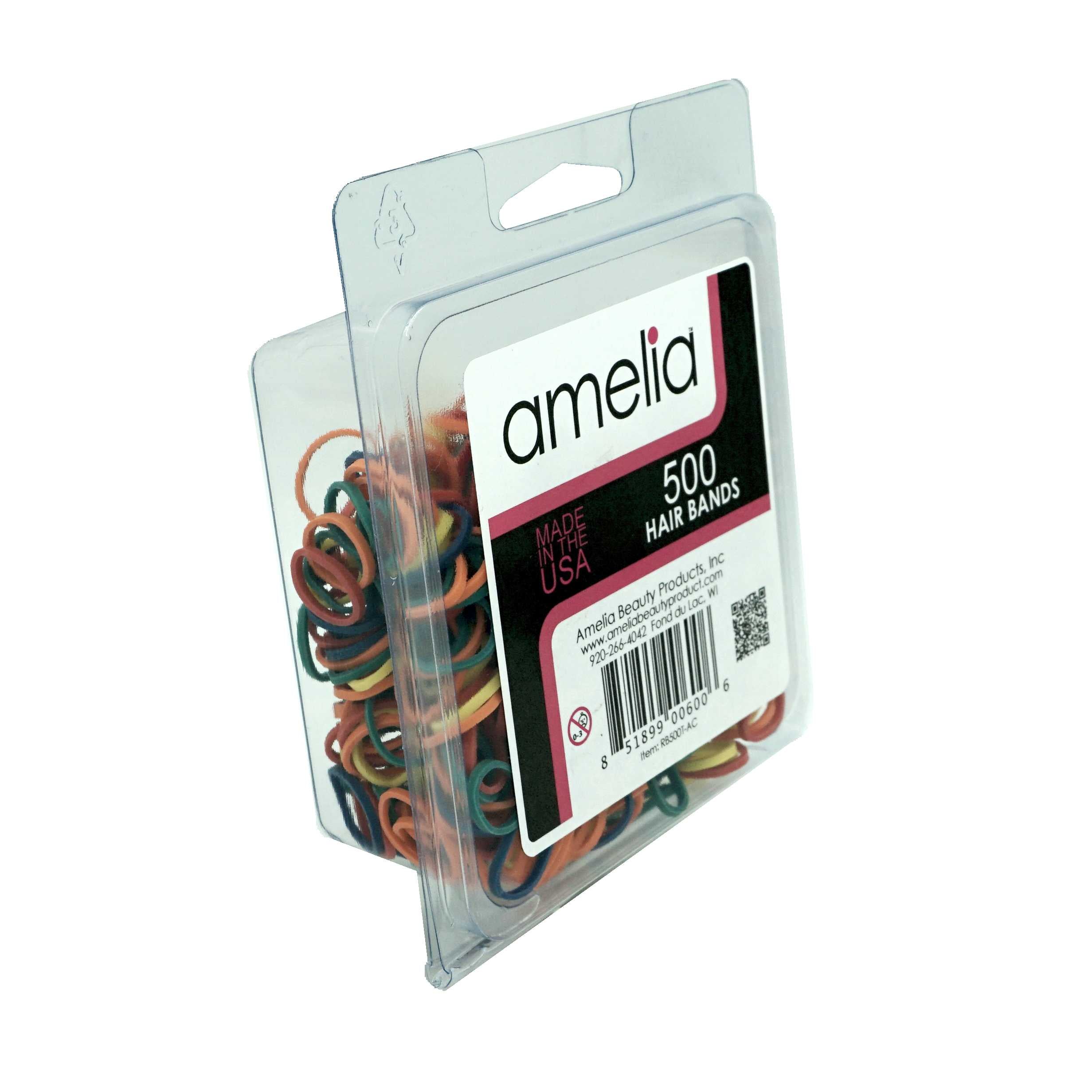 Amelia Beauty 60, Black, Giant Size, Rubber Bands for Pony Tails