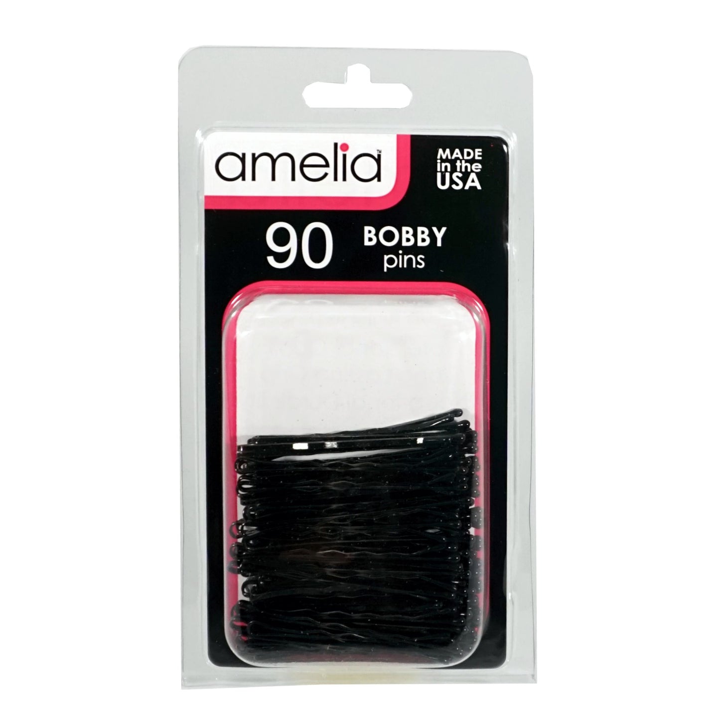 90 Black Bobby Pins – 2" Professional Quality, Made in USA, Durable with Long-Lasting Grip