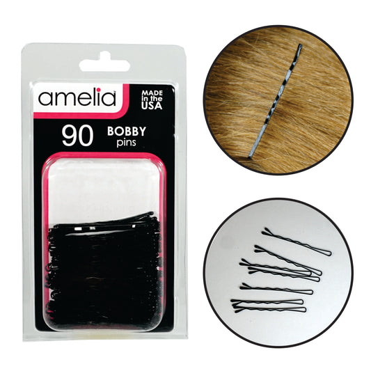 90 Black Bobby Pins – 2" Professional Quality, Made in USA, Durable with Long-Lasting Grip