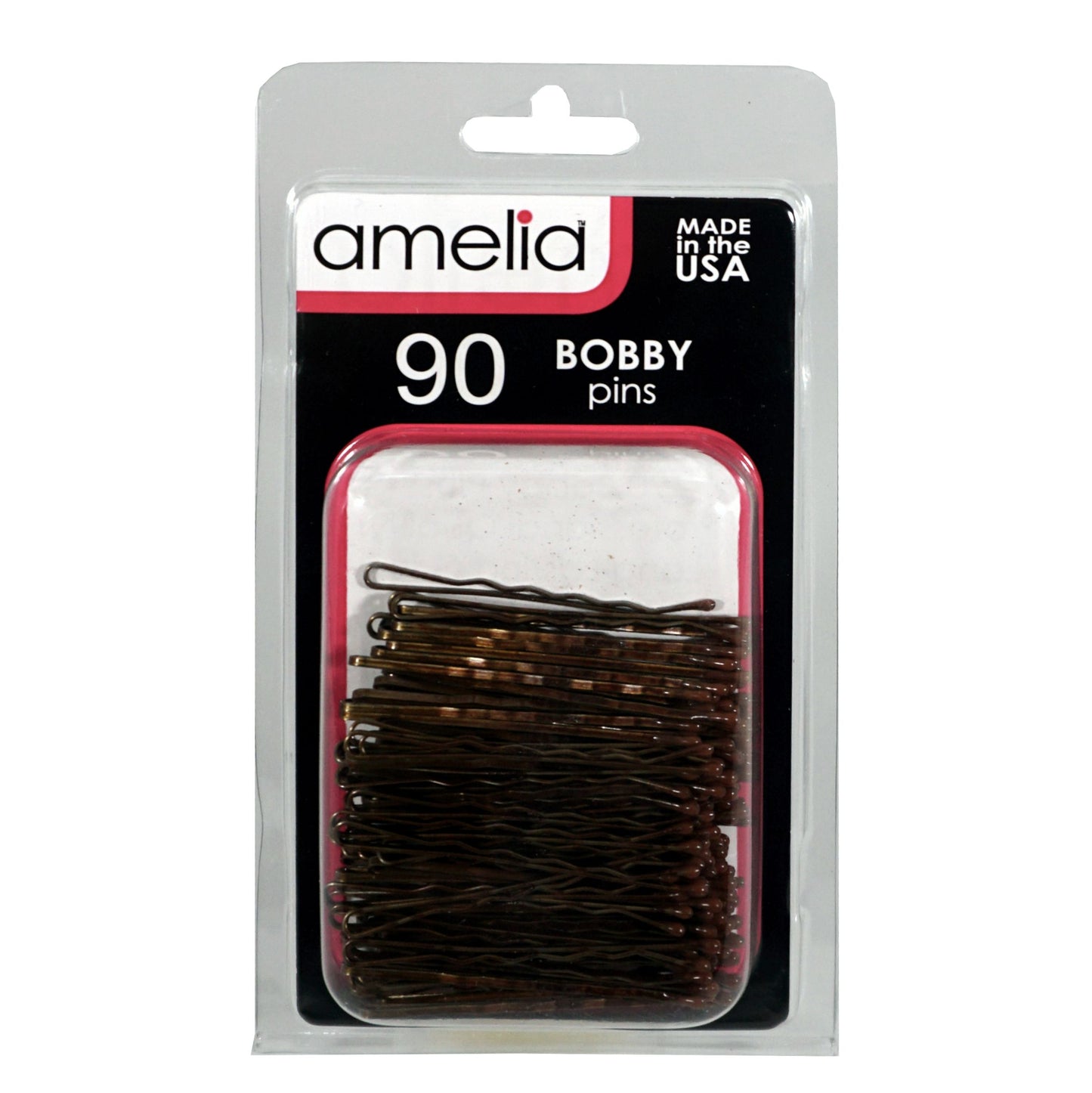 90 Brown Bobby Pins – 2" Professional Quality, Made in USA, Durable with Long-Lasting Grip