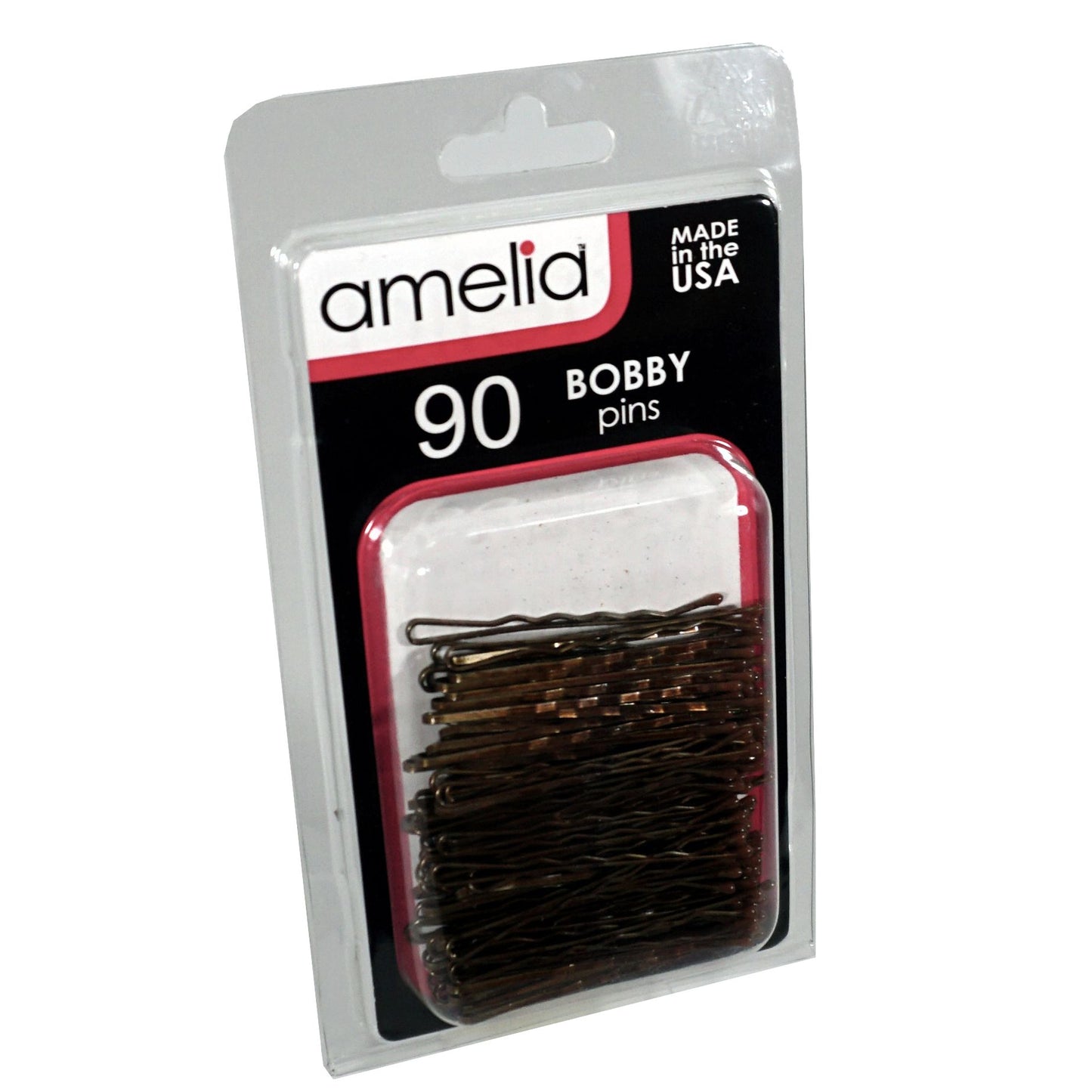 90 Brown Bobby Pins – 2" Professional Quality, Made in USA, Durable with Long-Lasting Grip