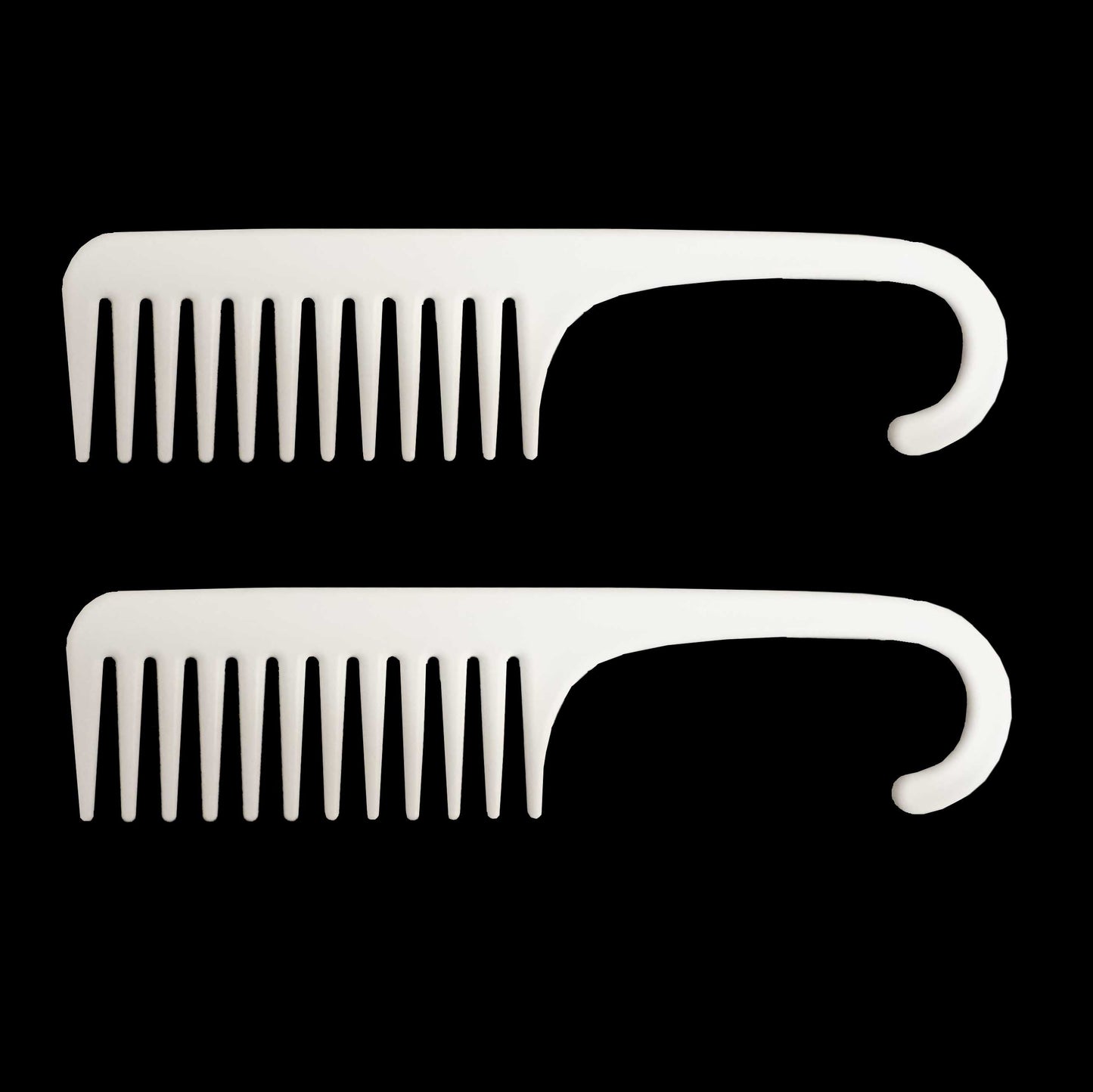 Amelia Beauty, 8in Plastic Wide Detangling Shower Comb, Made in USA, Professional Grade Comb, 2 Pack