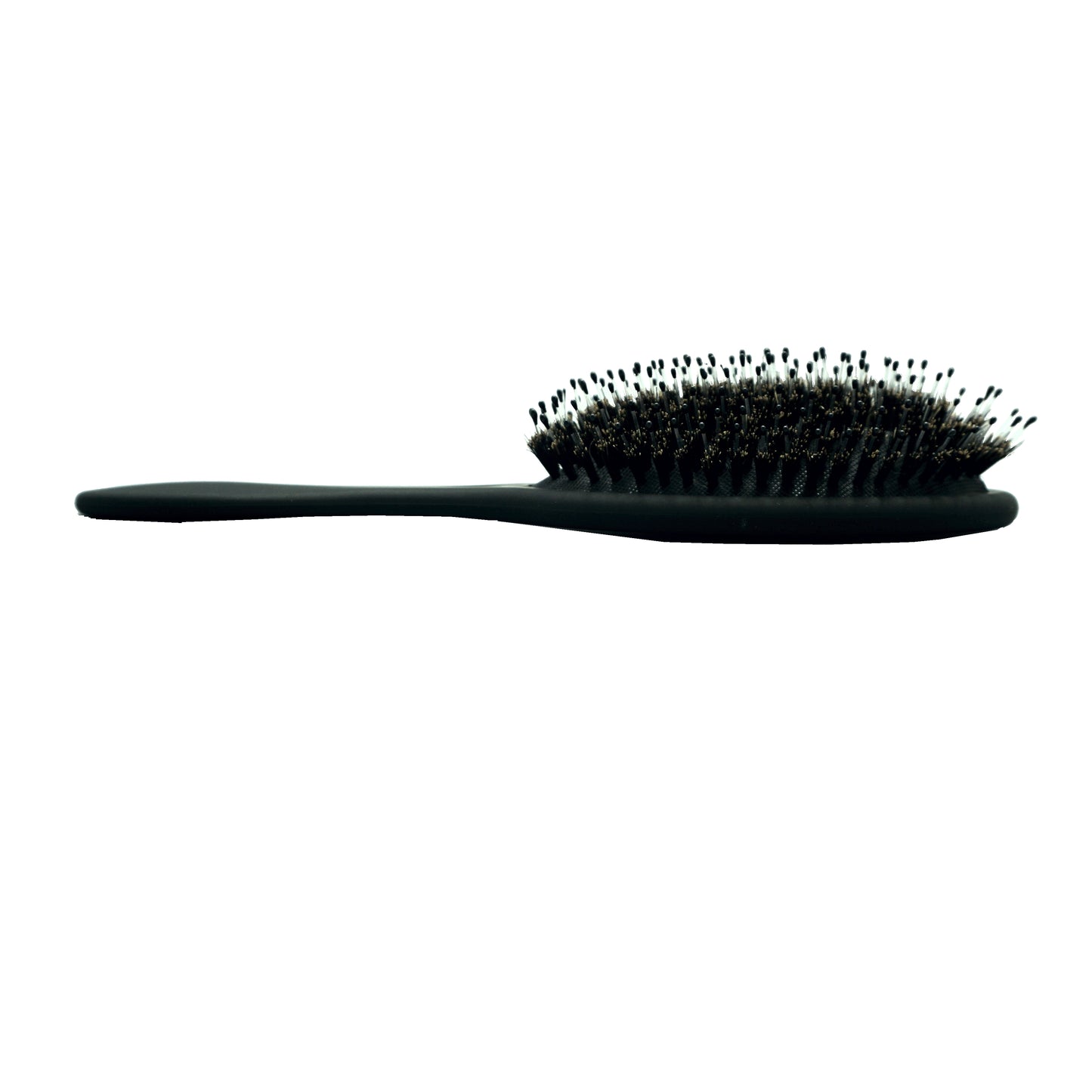 8.5in Paddle Cushion Brush - Nylon and Boar Bristles, Black